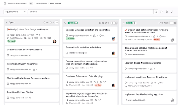 GitLab issue board - Core